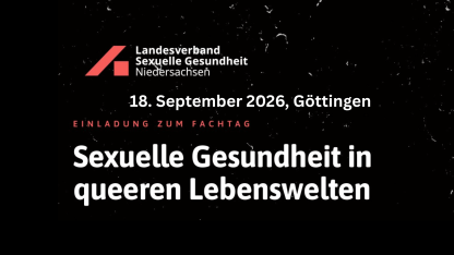 Motiv zur Bewerbung des FACHTAGS Sexuelle Gesundheit in queeren Lebenswelten