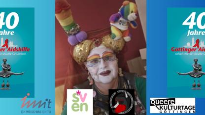 Das Bild zeigt u.a. Schwester Rosa von IWWIT, die den Fetisch-Workshop moderiert