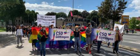 CSD-Demo in Göttingen 2021 Foto einer Göttinger CSD-Demo