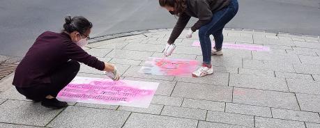 Unsere Sprayaktion zum IDAHOBIT* 2021 Unsere Sprayaktion zum IDAHOBIT* 2021