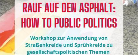 Queer-aktivistischer Kreideworkshop im Rahmen der Queeren KULTURTAGE Kreideworkshop