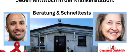Das Bild zeigt die Krankenstation in der Landesaufnahmebeh&ouml;rde Friedland, wo die G&ouml;ttinger Aidshilfe zurzeit jeden Mittwoch Beratung und Schnelltests anbietet