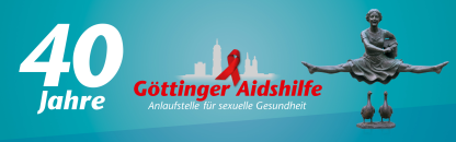 Grafik zum 40jährigen Jubiläum der Göttinger Aidshilfe - Anlaufstelle für sexuelle Gesundheit, ein Design von der Agentur "Die Goldkinder"