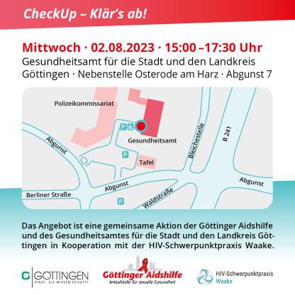 Hier findet Ihr unser Beratungs- und Testangebot Umgebungsplan Gesundheitsamt Osterode