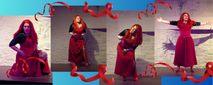 Eine Collage mit Bildern von Renelopé Fauxwell während des Lipsing-Medleys