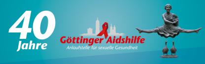 Banner zum 40jährigen Jubiläum der Göttignger Aidshilfe